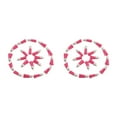 thumbnail image 1 of Transemion 100pack/lot Pompon pour Porte-Clés Accessoires Franges Tendance Détail Large Rose Rouge-Argent 2Set, 1 of 6