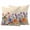 Light Yellow Orange Grass Green, variant on 2 Pack Outdoor Waterproof Throw Pillow Covers,Watercolor Flower Tropical Plant Decorative Square Patio Pillowcases for Chair Couch Sofa 16x16in