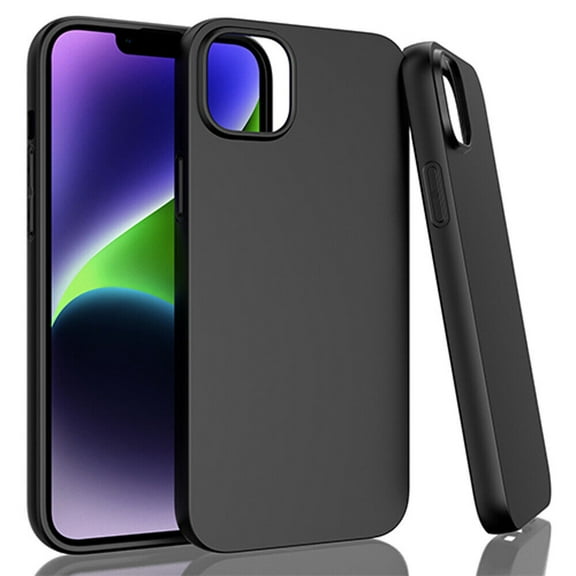 Kaleidio Case For iPhone 14 Plus (6.7") [Wrap] Flexible See-Thru TPU Gel Slim Fit Skin Cover [Black]