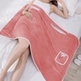 thumbnail image 5 of Fleece Wearable Bath Towel for Women - Soft Absorbent Bath Wrap with Snap Closure - Hands-Free Towel Skirt for Drying, Home Sleepwear, Beach Cover Up - 130x90cm Large Wrap with Side Pocket, 5 of 6