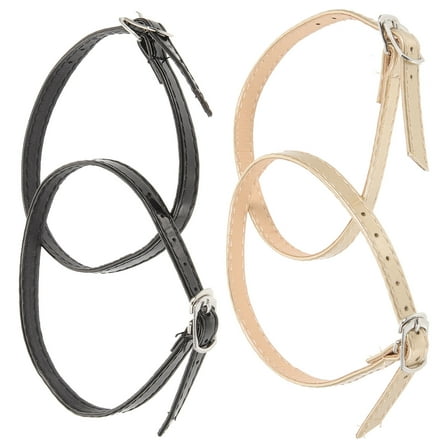 HOMEMAXS  2 Pairs High Heels Strappy Shoes Extender Buckle White Woman