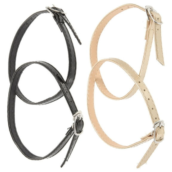 HOMEMAXS  2 Pairs High Heels Strappy Shoes Extender Buckle White Woman