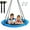 Blue, variant on KloKick Saucer Tree Swing 700lb 40in for Kids Adults  Waterproof Flying Seat Sets with 2pcs Tree Hanging Straps, Heavy-Duty Steel Frame & Adjustable Ropes, Blue