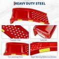 thumbnail image 4 of Rugerasy 2 Pack Car Ramps,Portable Truck Service Ramps with Reflective Stickers,8000LBS Capacity,Red, 4 of 6