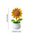 thumbnail image 3 of PONPRNGY Crochet Flowers - Artificial Sunflower Giifts for Women - Handmade Knitted Flower for Car Dashboard Decor - office Desk Home Decoration - Funny Gifts on Birthday Christmas, 3 of 7