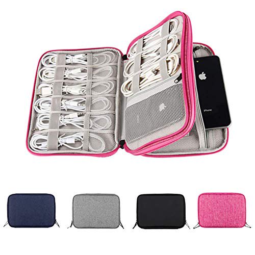 Electronics Organizer, Double Layer Electronic Accessories Organizer