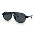 thumbnail image 5 of Boho Thin Plastic Racer Retro Color Hipster Fashion Sunglasses All Black, 5 of 8