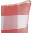 thumbnail image 4 of Peach Pink Ivory White Large Gingham Checks, Plaid Couch Cushion Cover, 14 x 14 Buffalo Checks Cotton Pillow Cover, Pink Pillow Cover 14x14 inch (35x35 cm) - Peach Pink Plaid, 4 of 6