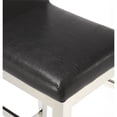 thumbnail image 5 of Beaumont Lane Tabouret en Similicuir en Acier Inoxydable en Argent, 5 of 5