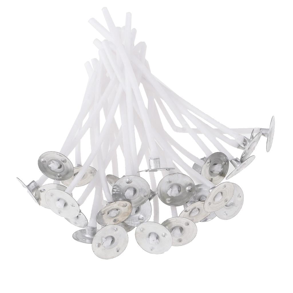 FVDPWYE 200Pcs Low Smoke Candle Wicks w/ Tabs 30mm 70mm for DIY Scented Candles Making
