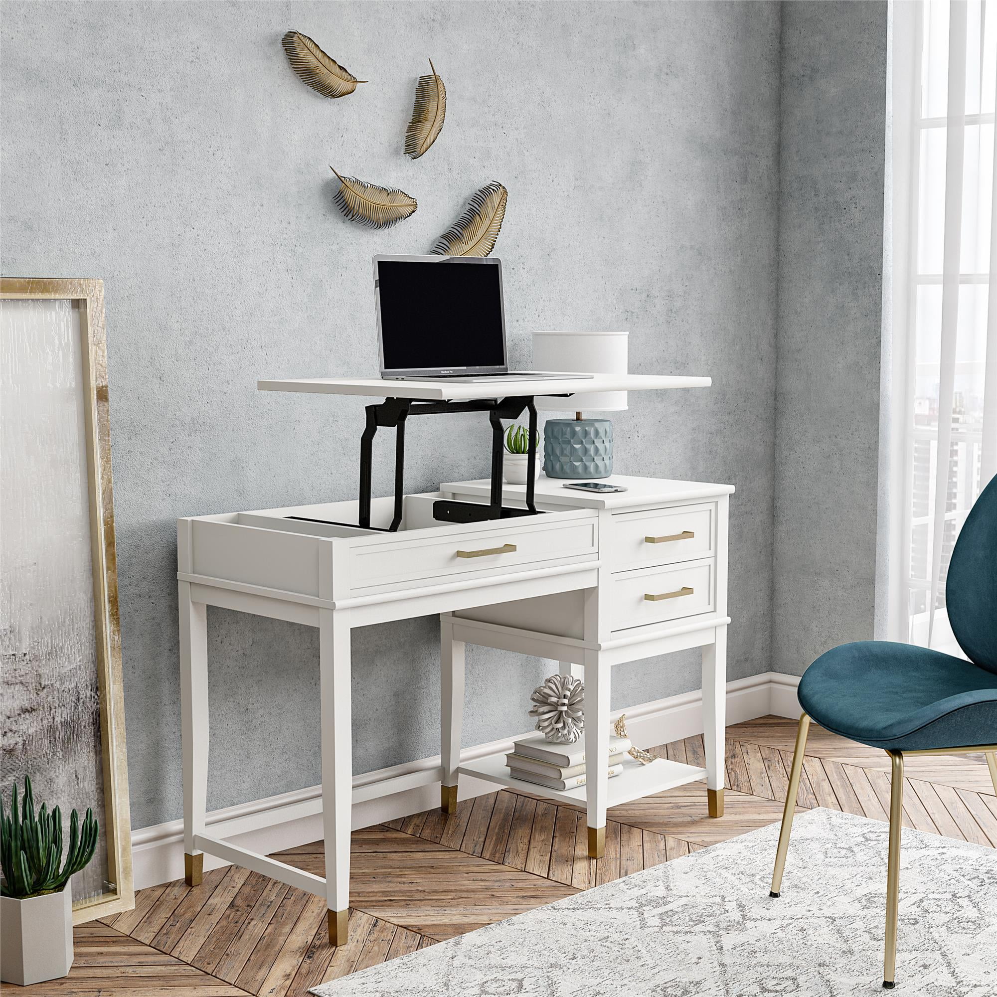 White desk 2024 with grey top