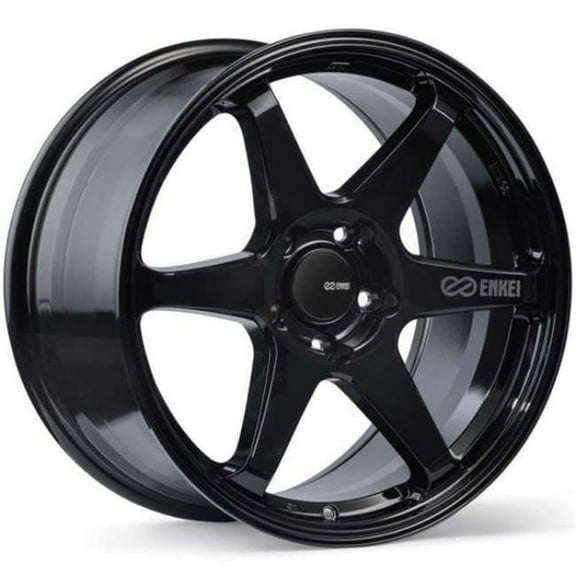 Enkei  17 x 8 in. T6R 40 mm Offset 5 x 114.3 mm Bolt Pattern 72.6 mm Bore Wheel, Gloss Black