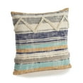 thumbnail image 6 of Ox Bay Eli 18" x 18"Multicolor Shag Striped Cotton Adult Decorative Throw Pillow Cover, 6 of 8