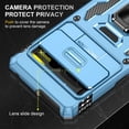 thumbnail image 2 of For Google Pixel 9 Pro XL Case, Shockproof Bumper Case with Sliding Camera Cover, Military-Grade Protection,Lightblue, 2 of 7
