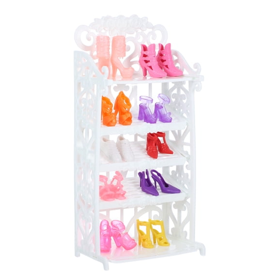 4 Sets Dollhouse Mini Furniture Shoe Rack Model Organizer Organizers and Storage Racks for Closet