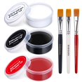 thumbnail image 1 of Set de pintura corporal BOBISUKA negro, blanco y rojo, 70 ml, con pinceles, 1 of 6