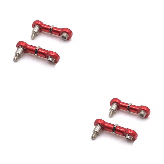 Vogacara Pack de 2 1/28 coches de control remoto mejora de la junta de dirección barra de enlace rojo Rojo 2piezas Vogacara CBP208150