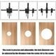 thumbnail image 5 of Sierra de corona ajustable, broca ajustable de 30 a 120 mm, broca para madera para perforar agujeros en madera, plástico y yeso, 5 of 5