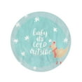 thumbnail image 2 of POGLIP 60 inch Round Beach Towel Blanket Bird Christmas Lettering Baby It Cold Outside Perfect Brush Travel Circle Circular Towels Mat Tapestry Beach Throw, 2 of 2