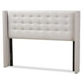 thumbnail image 1 of Bowery Hill Upholstered Grayish Beige Headboard Wingback Button-Tufted 83.27"W Unassembled, 1 of 5