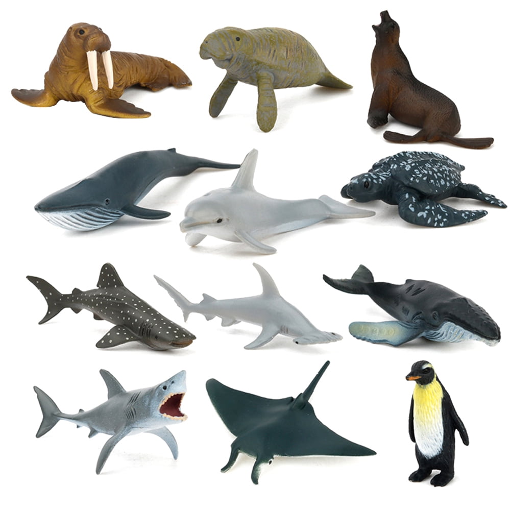 5Pcs Plastic Sea Marine Animal Figures Ocean Creatures Sea Life Crab Kids To_ES 