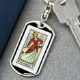 thumbnail image 6 of Tarot Card The Temperance Keychain Dog Tag Stainless Steel or 18k Gold, 6 of 16