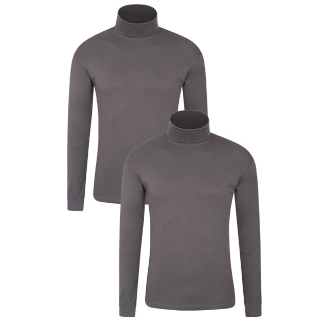 Mountain Warehouse - Camiseta Térmica Meribel para Hombre - Pack de 2 (Gris)