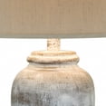 thumbnail image 3 of Benjara Leni 31" Hydrocal Table Lamp- Drum Shade- Stone White Urn Shaped Base, 3 of 5
