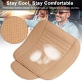 thumbnail image 4 of Deago Car Seat Cover, Edge Wrapping Car Interior PU Leather Car Seat Cushions Protector Front Car Seat Covers, Single Seat Cushion Cover Pad Mat for Auto Four-door sedan & SUV Driver (Beige), 4 of 6