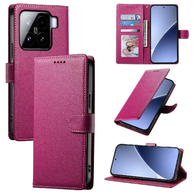 Case for FOXDOCK Xiaomi 15 Wallet Case – Premium Leather, 3 Card Slots, Shockproof Protection