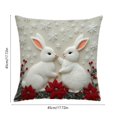 thumbnail image 3 of OutmaxHome Easter Bunny Pillow Cover 18"x18" with Soft Fabric Hidden Zipper,Easter Spring Throw Pillow Case Decorative Pillowcase Indoor Cushion Cover for Farmhouse Home Sofa Decoration, 3 of 7