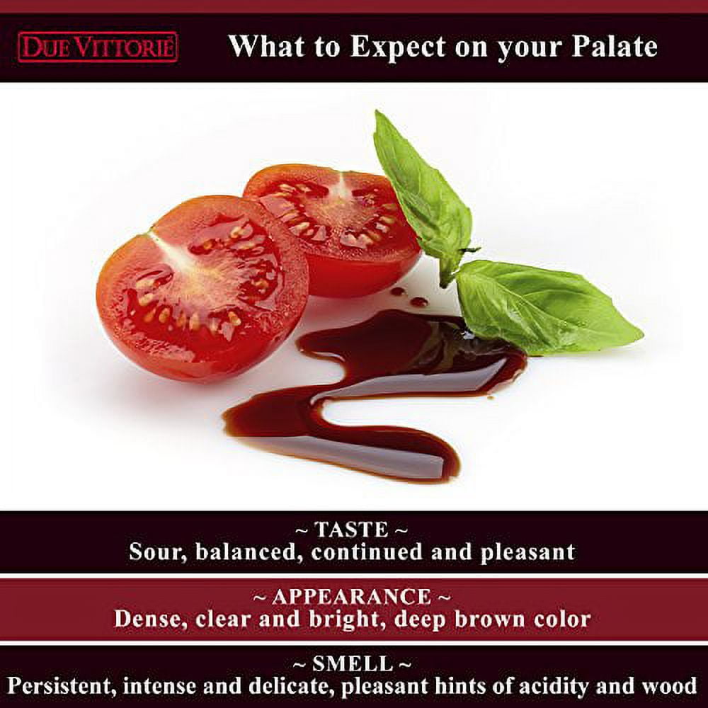 Due Vittorie Oro Gold Balsamic Vinegar with Pourer, 8.45fl oz / 250ml (2 pack)