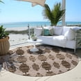 thumbnail image 6 of Addison Rugs Chantille Indoor/Outdoor Transitional Moroccan Mocha Washable Round Rug, 8' x 8', 6 of 6