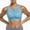 #1- Blue, variant on TrendVibe365 Padded Sports Bras for Women No Underwire Push up No Show Bralettes Padded High Neck Wide Strap Supportive Longline Corset Bra Full Coverage Crop Tank Top Sexy Lingerie White L