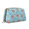 thumbnail image 2 of Easygdp I Am A Fan Popcorn Leather Makeup Bag Zipper Pouch Travel Cosmetic Organizer for Women and Girls, Make up Bag with Zipper, 2 of 8