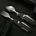 thumbnail image 4 of Compact Multi-Functional Outdoor Tool with Detachable Aluminum Handle - Swiss Crafted Foldable Knife for Camping, Hiking & Travel, Ideal Fruit Cutter and Practical Gift for Outdoor Enthusiasts (Steel, 4 of 5