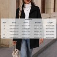 thumbnail image 3 of Edvintorg Womens Trench Coat Solid Color Long Sleeve Loose Long Jacket Turndown Collar Casual Button Down Outerwear with Pocket Woman Clothes Black S-2XL, 3 of 7
