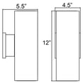 thumbnail image 3 of Access Lighting Bi-Directional Outdoor LED Wall Mount, 3 of 3
