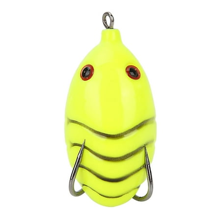 Artificial Lifelike Fishing Lures Silicone Frog Shape Soft Baits Tackle Accessory(yellow) Powodzenia