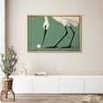 thumbnail image 4 of HFDF Canvas Prt Wall Art Curious Crane and Golf Ball Whimsical Wildlife Illustrations Modern Art Decorative Multicolor Zen Rustic Calm for Livg Room, Bedroom, Office - Natural 24x20inch Framed, 4 of 6