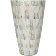 thumbnail image 5 of DecMode 28" Handmade Mosaic Inspired White Mother of Pearl Shell Vase with Pastel Blue and Pink Accents, 5 of 11