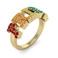 thumbnail image 2 of SuperJeweler 1/2 Carat Rainbow Pride Gemstone Ring In 14 Karat Yellow Gold For Men and Women!, 2 of 6