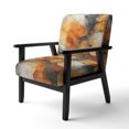 thumbnail image 3 of Designart « Encaustic VORTEXs II » Fauteuil d'Appoint Rembourré Abstrait Orange - Fauteuil Moderne pour Salon, 3 of 7
