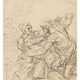 thumbnail image 3 of Francesco Solimena 12x13 Black Modern Framed Museum Art Print Titled - Study for the Death of Messalina (1704-1712), 3 of 5
