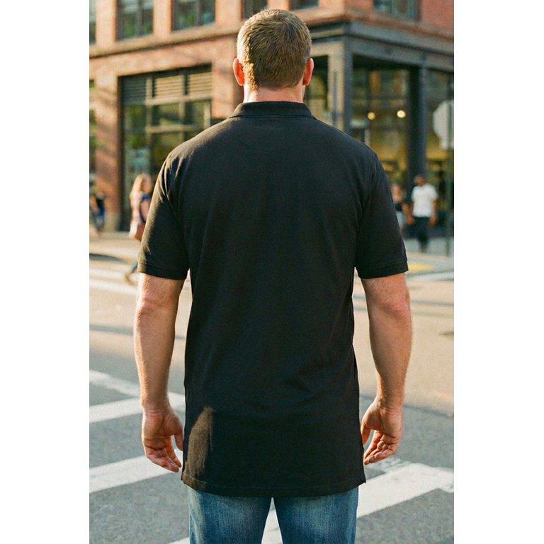 Kingsize Men's Big & Tall Cotton Polo Shirt, Longer Length photo 4