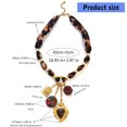 thumbnail image 3 of Trendy Leopard Pattern Heart Floral Acrylic Charm Necklace Lightweight Stainless Steel JewelryGift For Everyday Wear, 3 of 9