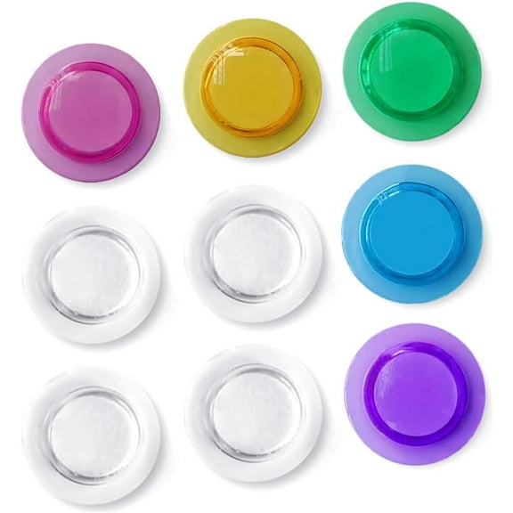 Magnets for Glass Whiteboard, Dry Erase Board, Refrigerator-Rare Earth Neodymium Magnet, Large, Assorted Color (9 Pack)