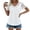 White, variant on Women's Summer Casual Hollow-Out Lace Splicing T-Shirt