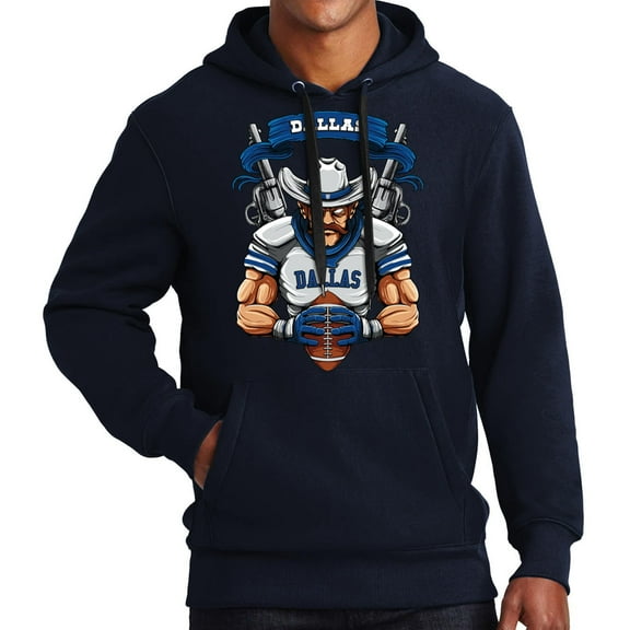 Game Garment Football Team Sports Fan Mens Hoodies Hooded Sweatshirt - Dallas Hoodie Navy XS-3XL