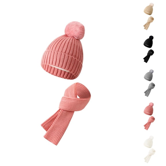 Women Plush Knit Hat Scarf Set - Soft Thick Beanie And Neck Warmer Combo, Comfortable Warm Stocking Stuffers, Winter Gifts For Girls Teen Girls